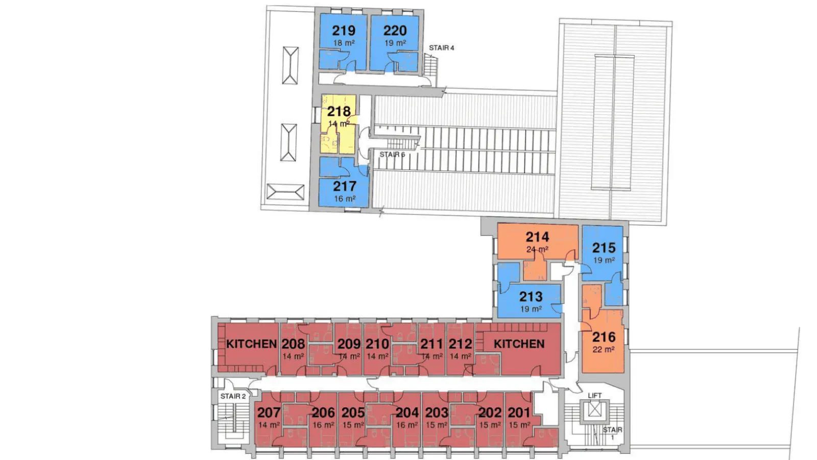 Second floor plan of 62 Player Street