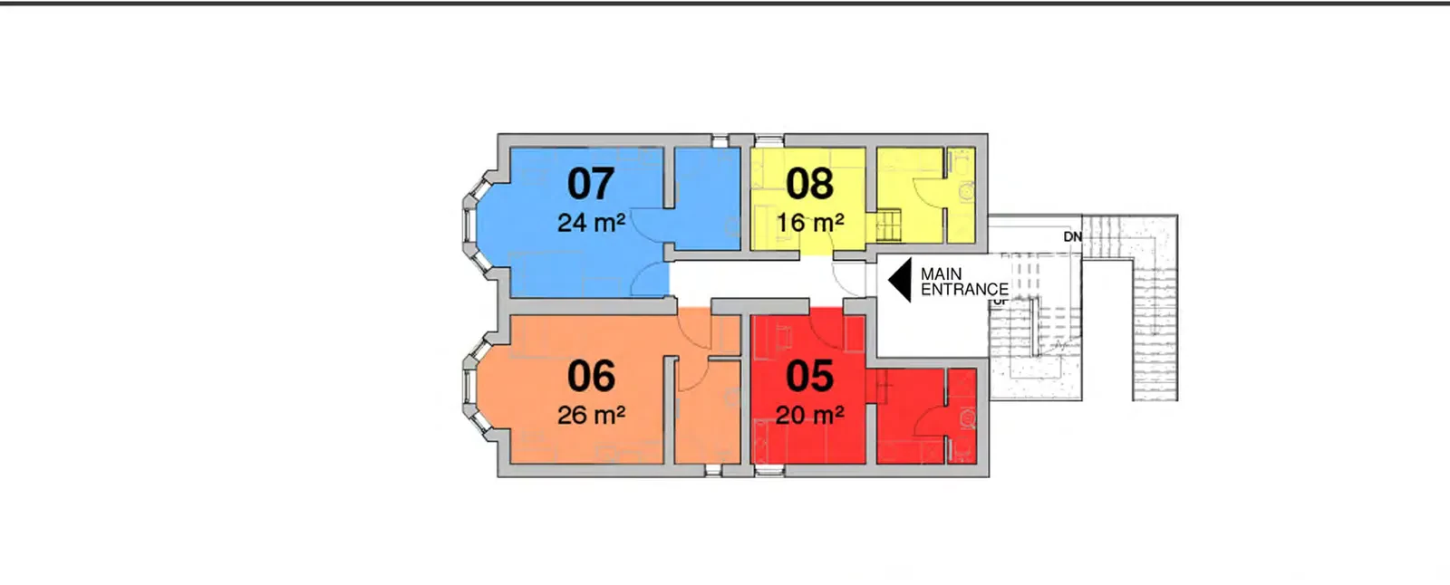 First floor plan of 26-28 Gregory Boulevard