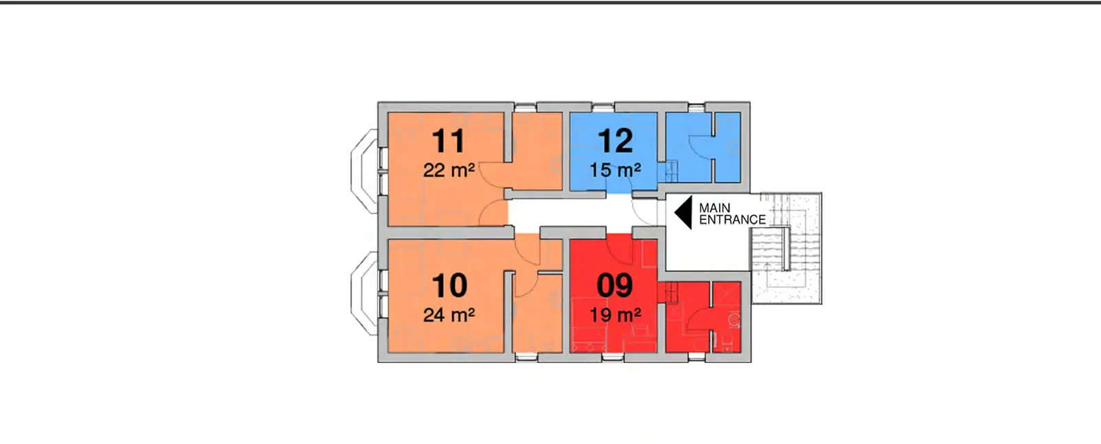 Second floor plan of 26-28 Gregory Boulevard