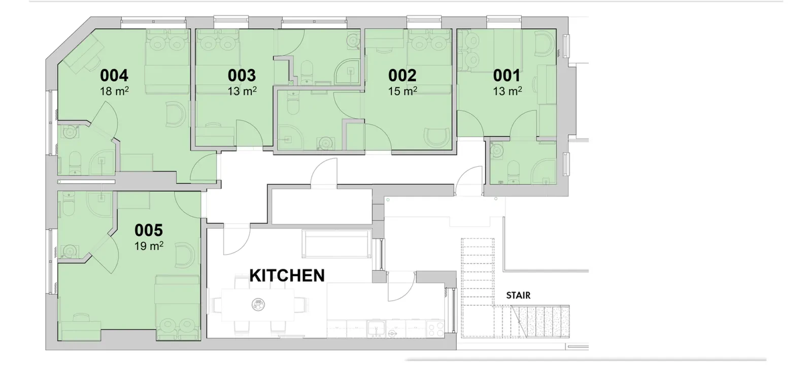 First floor plan of 40-42a Radford Road