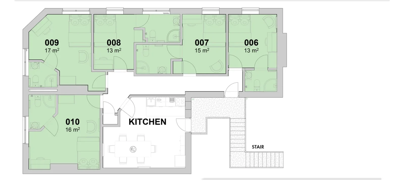 Second floor plan of 40-42a Radford Road