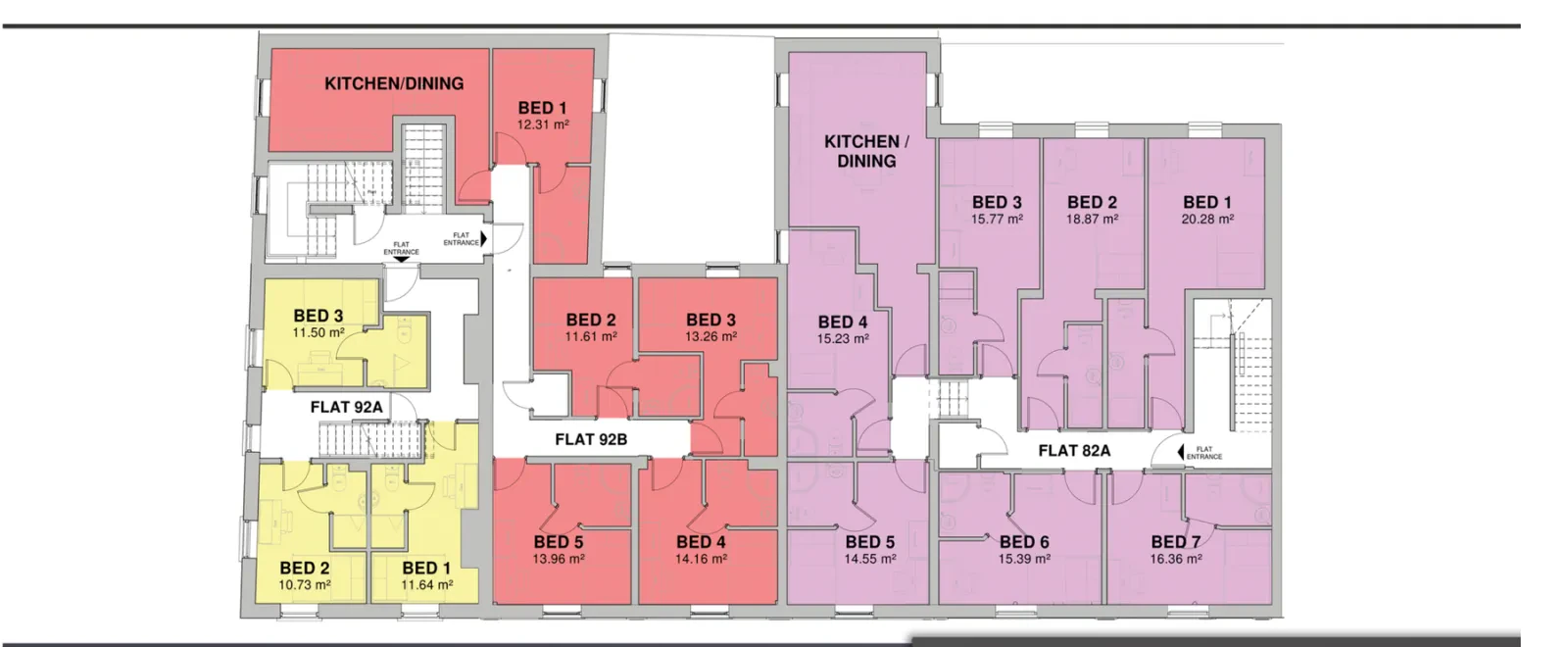 First floor plan of 82-92 Radford Road