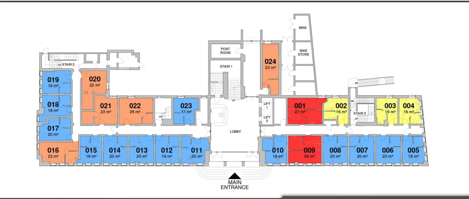Ground floor plan of Radford House