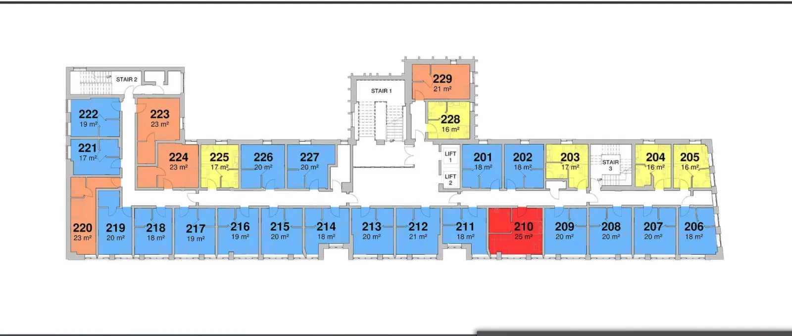 Second floor plan of Radford House