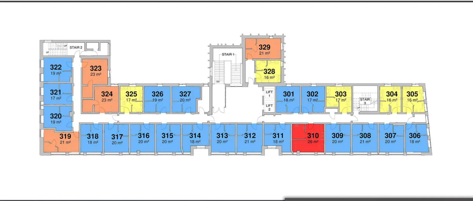 Third floor plan of Radford House