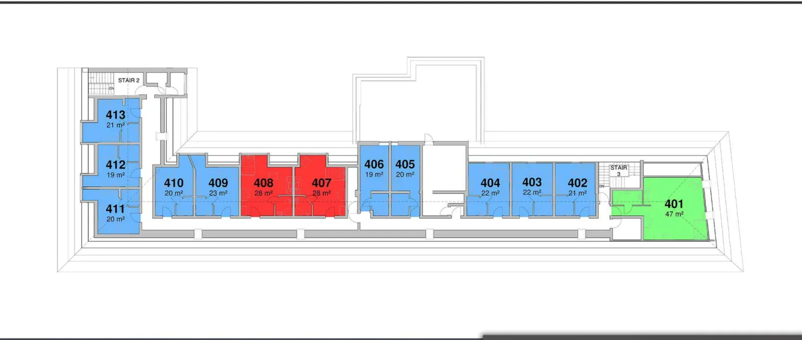 Fourth floor plan of Radford House
