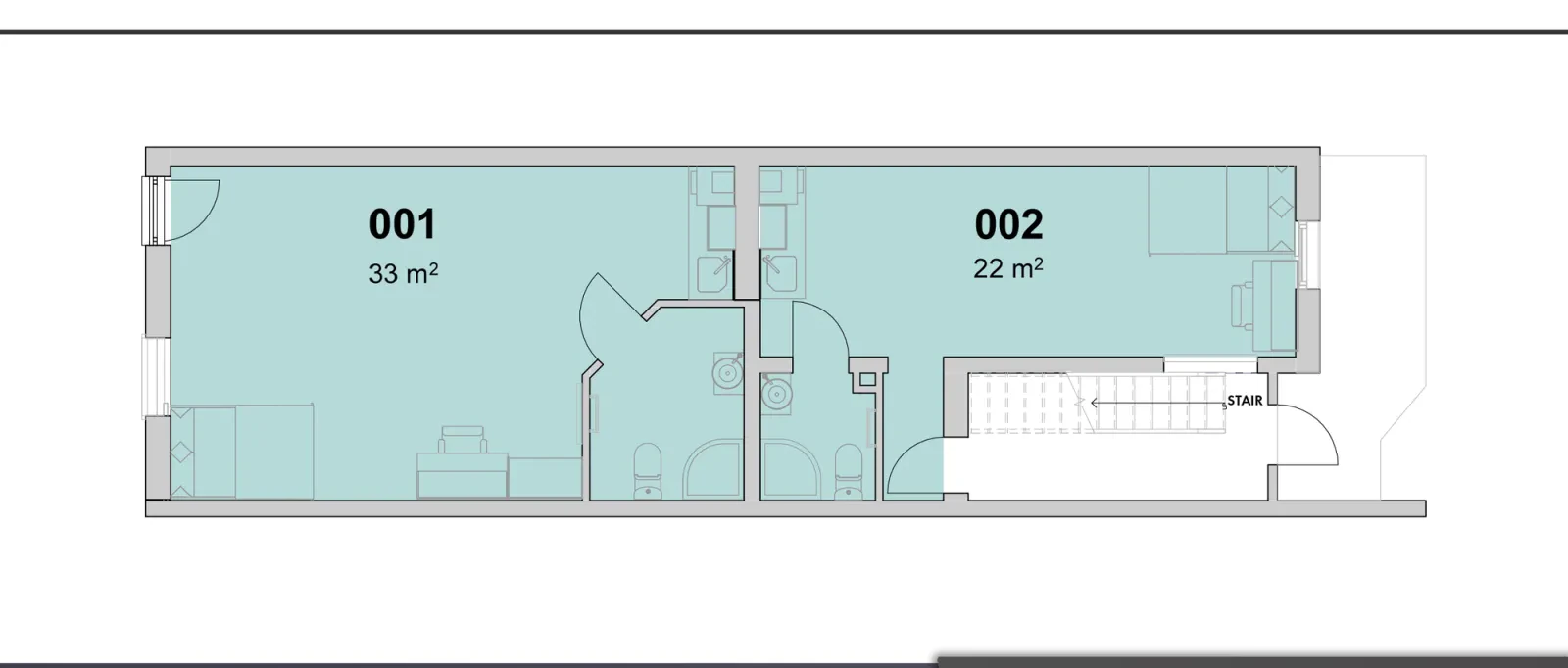 Ground floor plan of 29-31 Bentinck Road