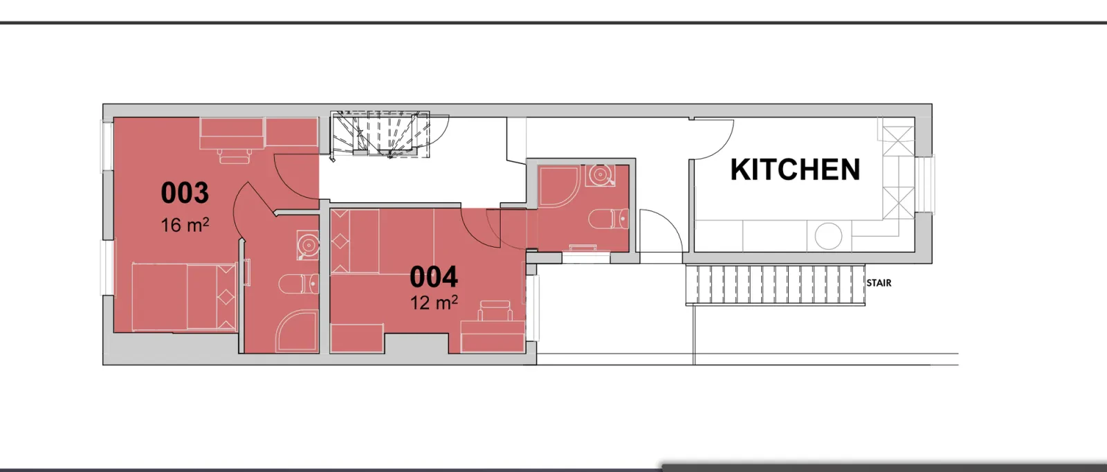 First floor plan of 29-31 Bentinck Road