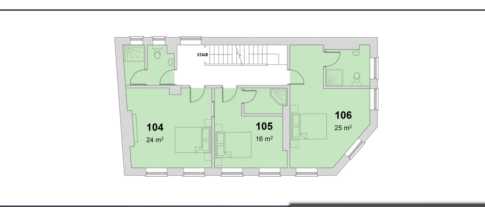 Second floor plan of 2 Carlton Road