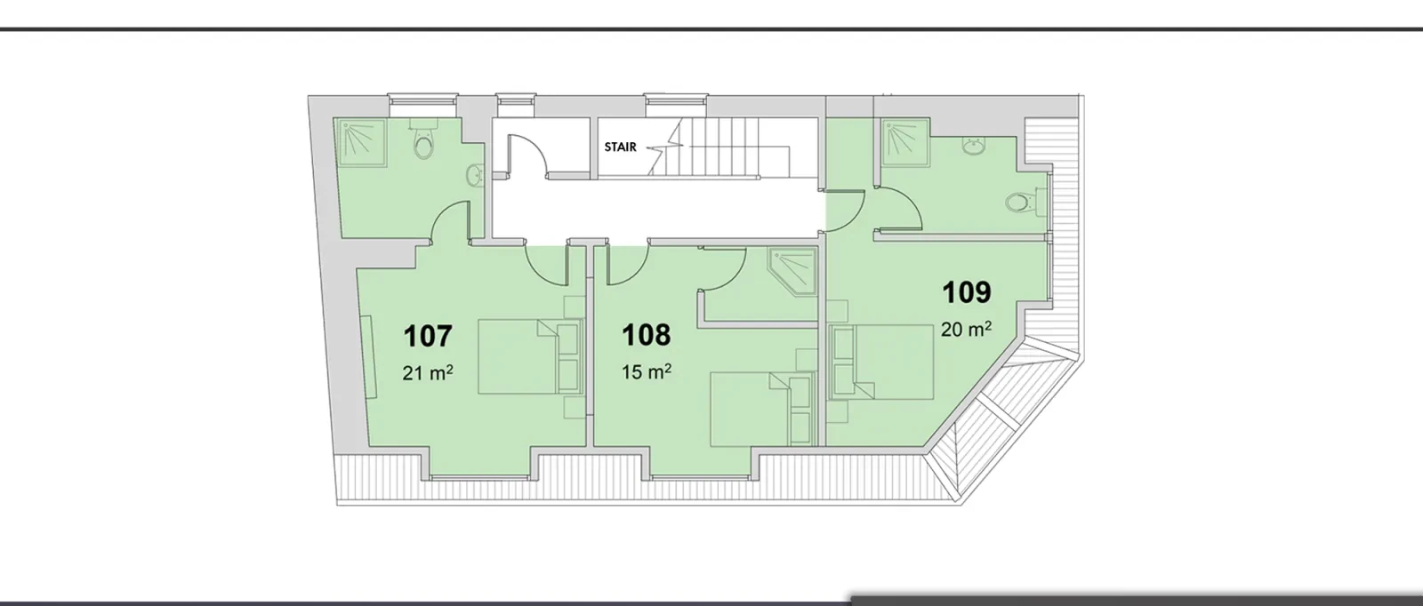 Third floor plan of 2 Carlton Road