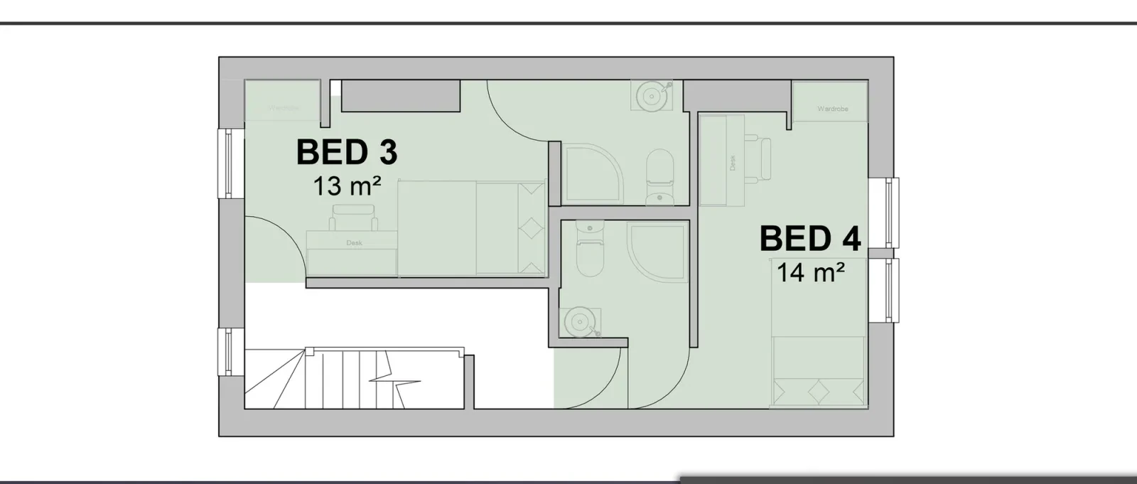 Second floor plan of 21 Radford Road